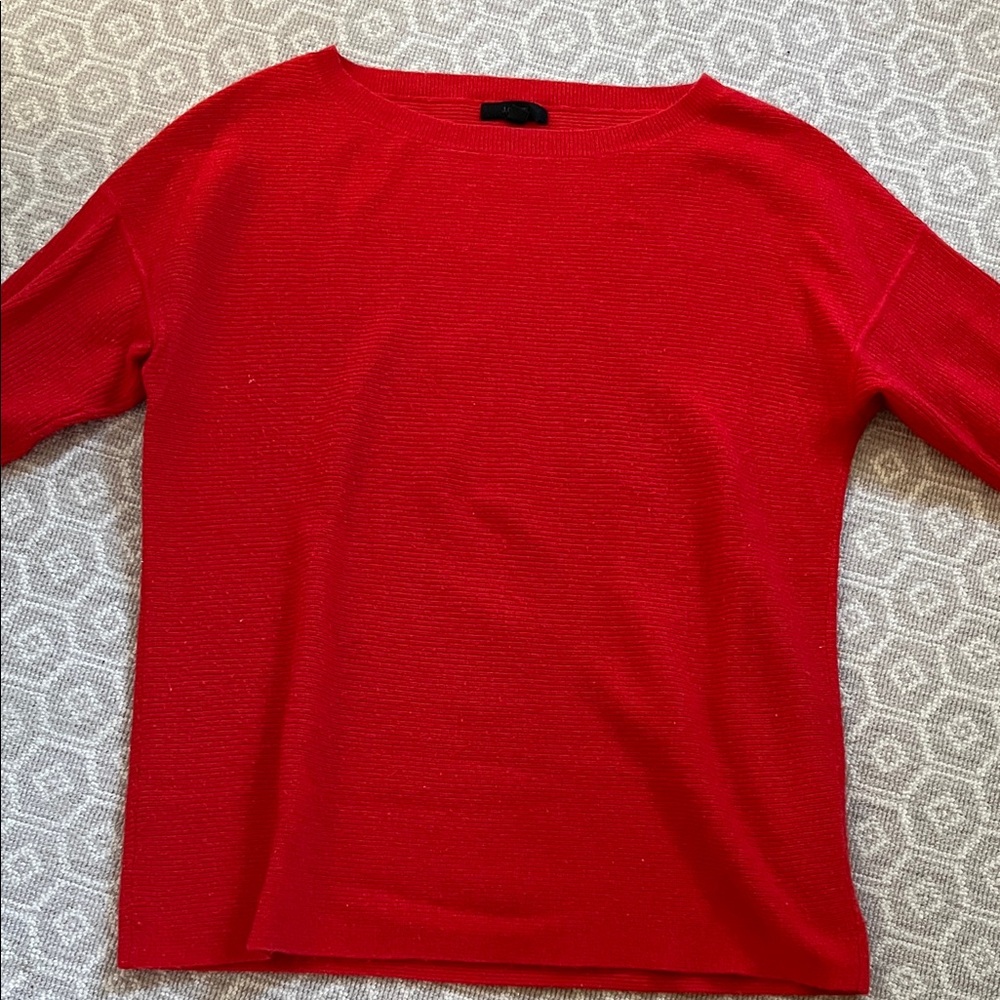 J. Crew Vibrant Red Knit Top